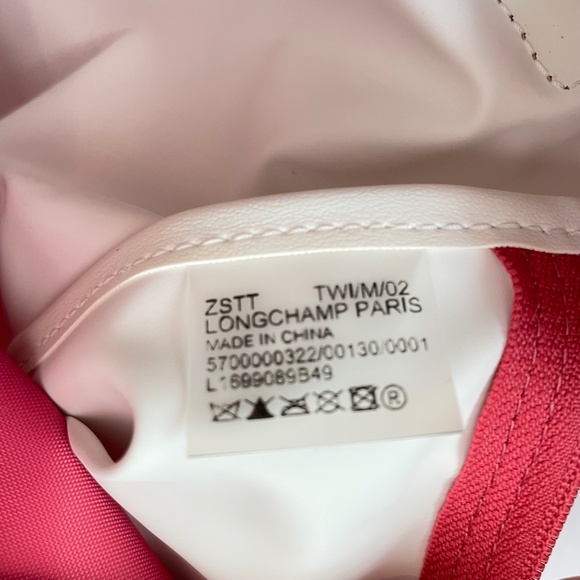 Longchamp Le Pliage Nylon Backpack FLOWER PINK New - Picture 7 of 14